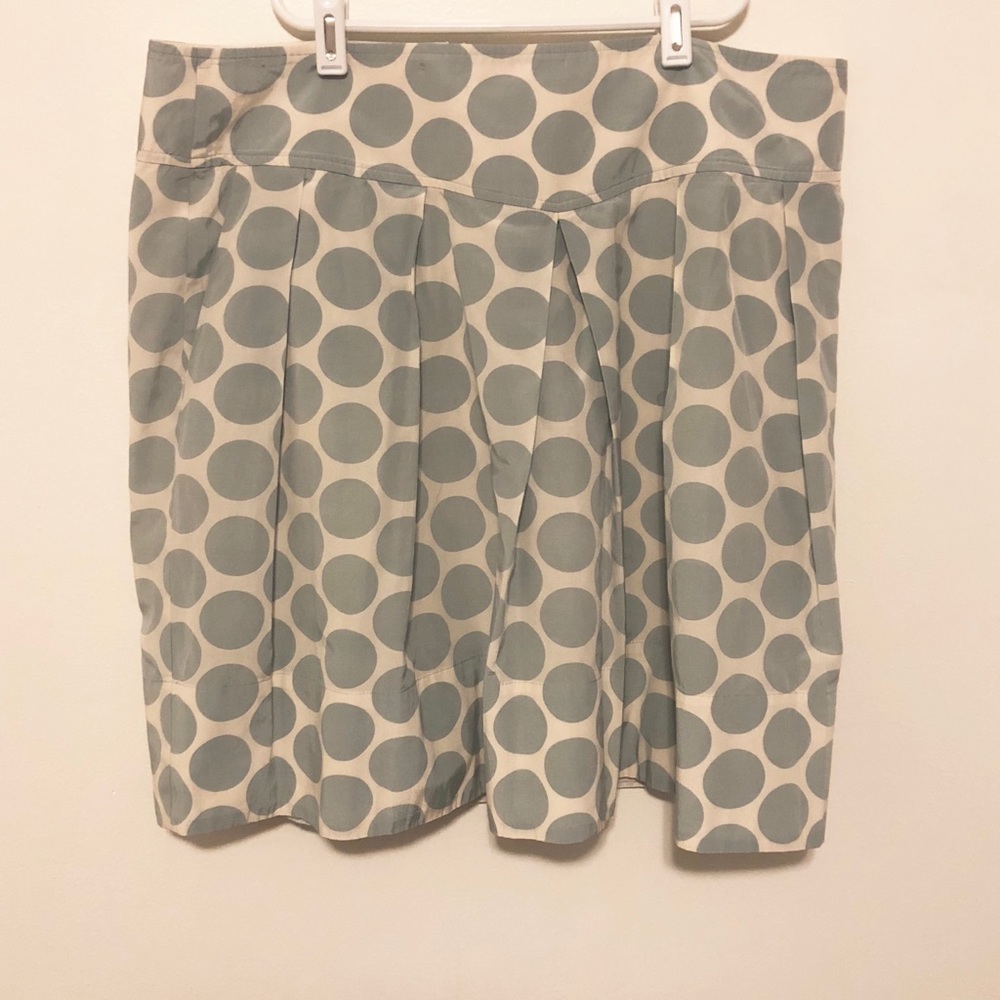Banana Republic blue and cream circle Skirt with Lining size 14